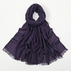 Flat Slub Cotton Solid Color Scarf Breathable Monochrome - DanaFashionstore
