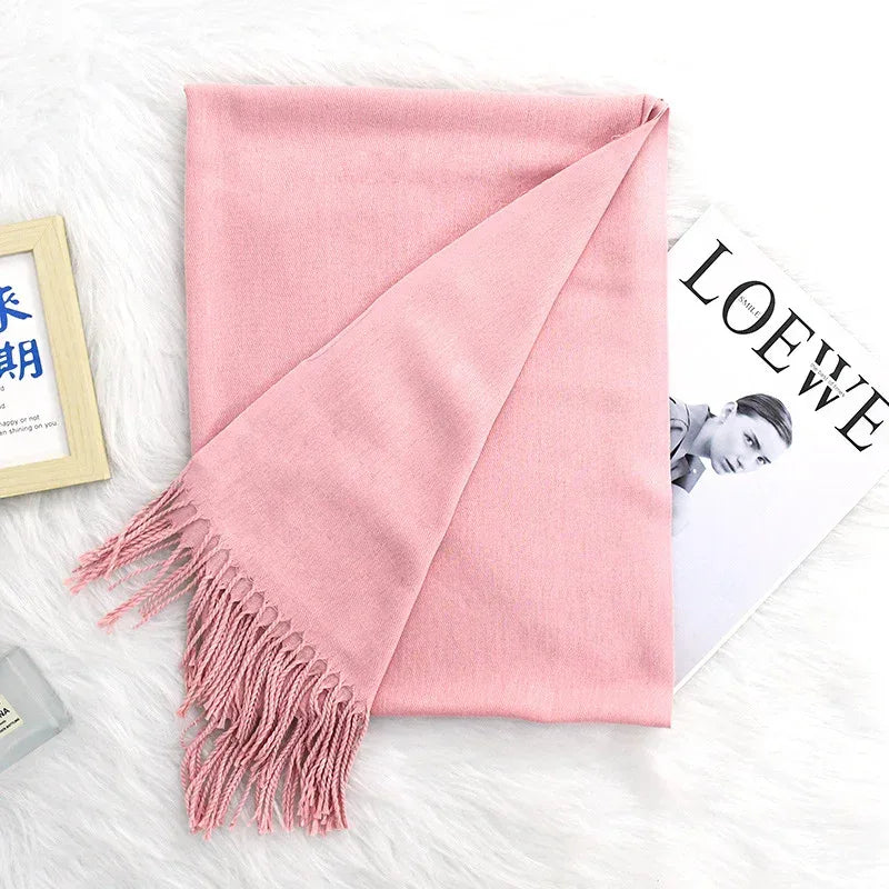 Annual Meeting Warm Cashmere Tassel Scarf - DanaFashionstore