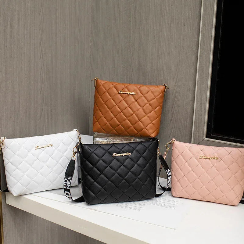 Small Messenger Bag For Women Trend Lingge Embroidery Female Shoulder Bags Fashion Chain Ladies Crossbody Purse - DanaFashionstore