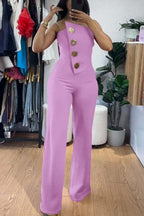 Tube Top Irregular Design Jumpsuit 2026 - Loose Casual Jumpsuit - DanaFashionstore