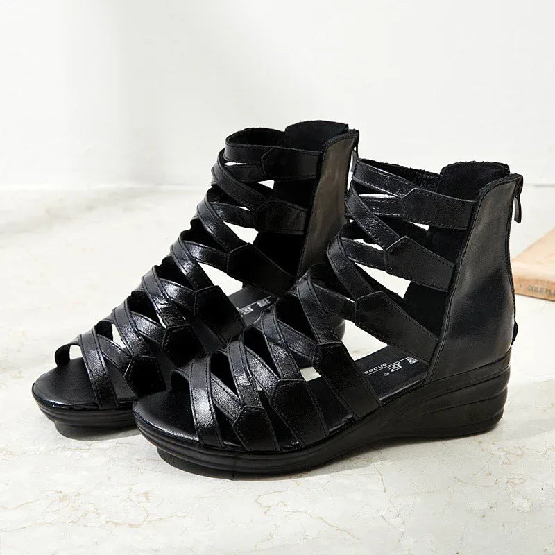 Mother shoes Roman shoes wedge flat sandals - DanaFashionstore