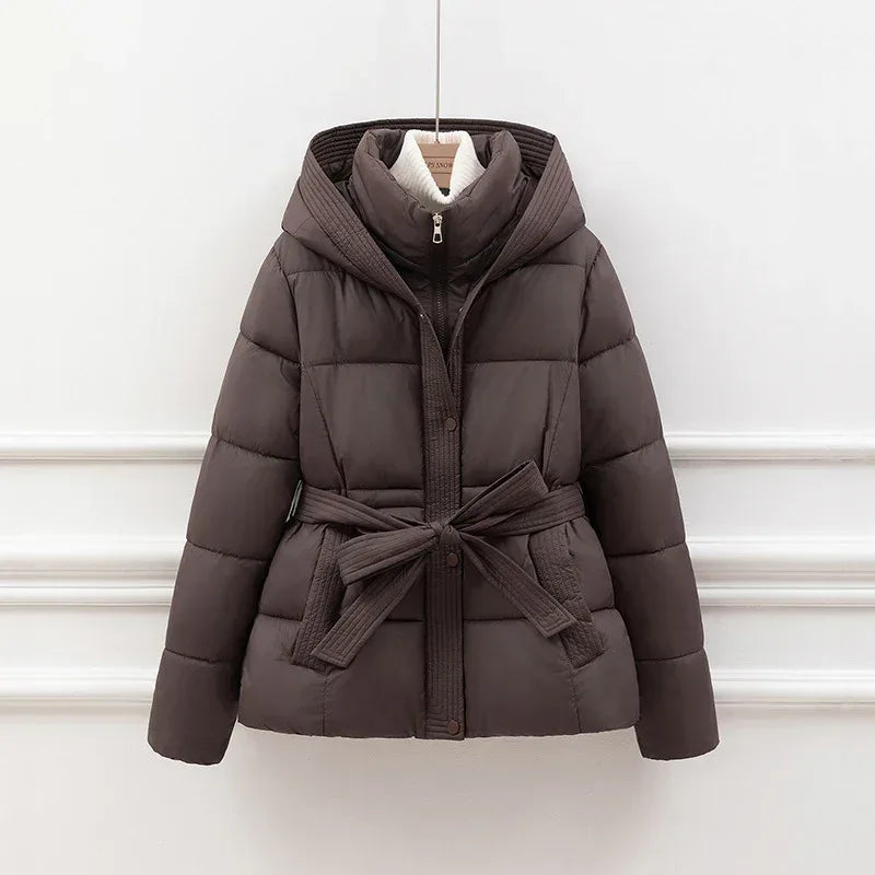 Fashion Personality Short Waist Down Coat 2026 - Women's Winter Jacket - DanaFashionstore