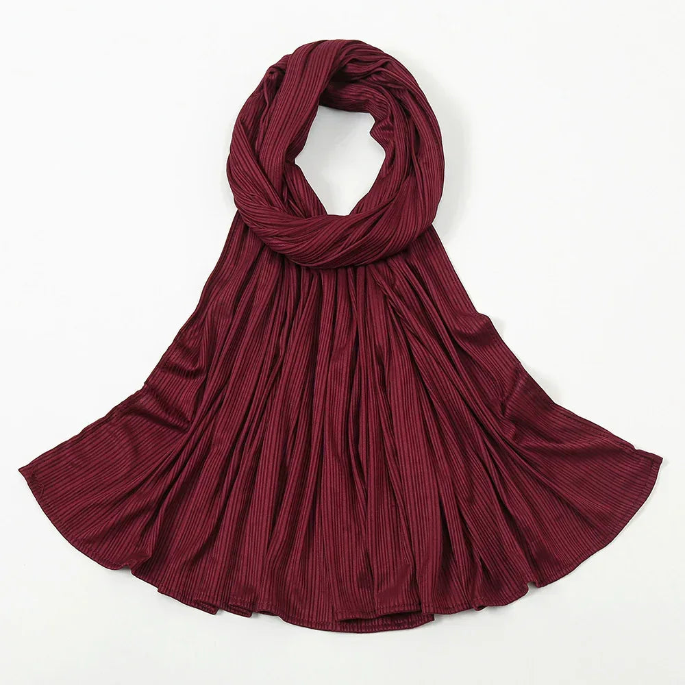 Women's Knitted Thread Cotton Striped Solid Color Scarf - DanaFashionstore