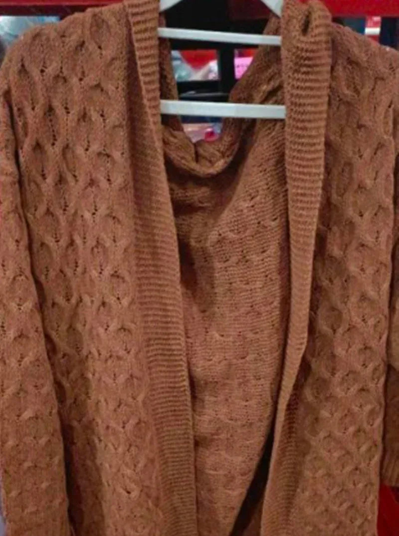 Women Winter Thick Warm Hooded Knitted Cardigan - DanaFashionstore