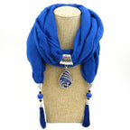 Ethnic Style Peacock Pendant Gem Tassel Scarf Shawl Autumn And Winter Women's Scarf - DanaFashionstore