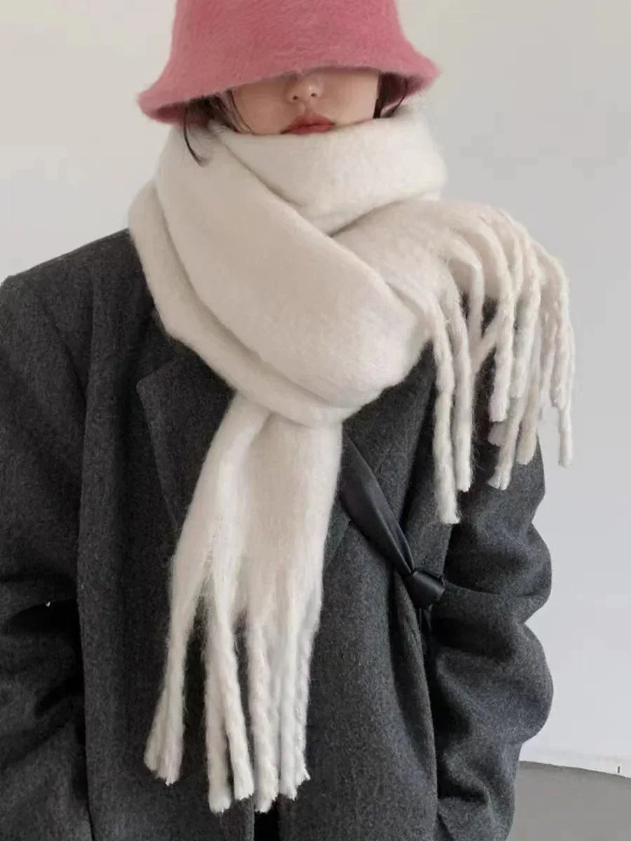 Women's Temperament Fashion Warm Solid Color Shawl Scarf - DanaFashionstore
