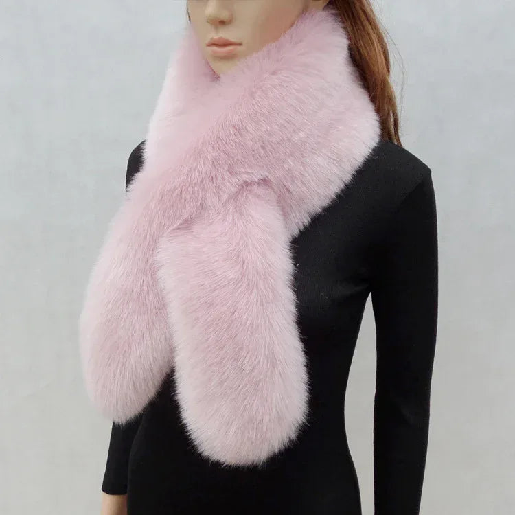 Faux Fur Rabbit Fox Collar Shawl - DanaFashionstore