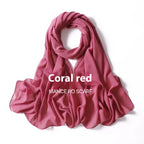 Pure Color Pearl Chiffon Scarf Headcloth Veil Chiffon Scarf - DanaFashionstore