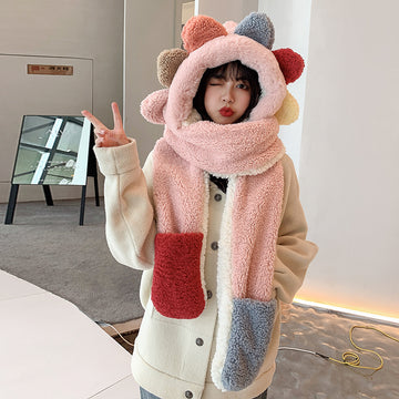 Pink hooded