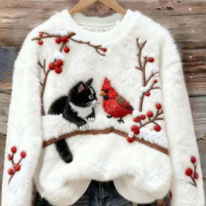 3D-printed Christmas-themed Women's Flannel Hoodie - DanaFashionstore