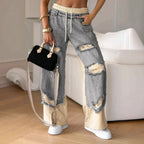 Fashion Ins European And American Street Stitching Pants - DanaFashionstore