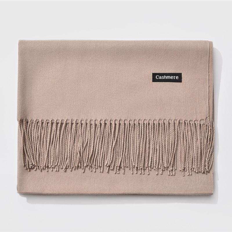 And Winter New Ladies Shawl Monochrome Cashmere Variety Warm Classic Scarf Scarf Scarf - DanaFashionstore