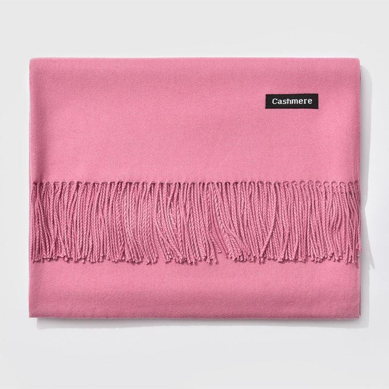 And Winter New Ladies Shawl Monochrome Cashmere Variety Warm Classic Scarf Scarf Scarf - DanaFashionstore