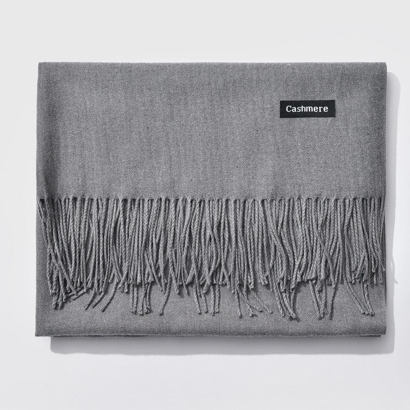 And Winter New Ladies Shawl Monochrome Cashmere Variety Warm Classic Scarf Scarf Scarf - DanaFashionstore