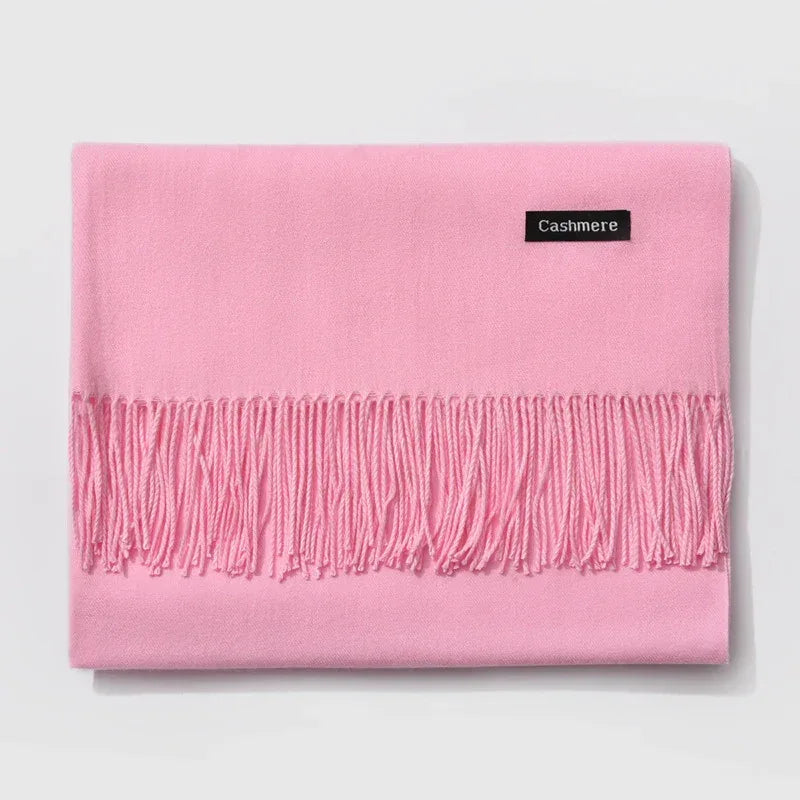 And Winter New Ladies Shawl Monochrome Cashmere Variety Warm Classic Scarf Scarf Scarf - DanaFashionstore