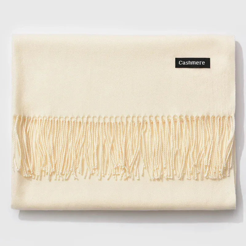 And Winter New Ladies Shawl Monochrome Cashmere Variety Warm Classic Scarf Scarf Scarf - DanaFashionstore