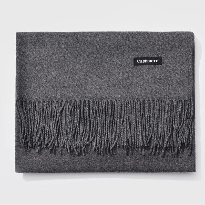And Winter New Ladies Shawl Monochrome Cashmere Variety Warm Classic Scarf Scarf Scarf - DanaFashionstore