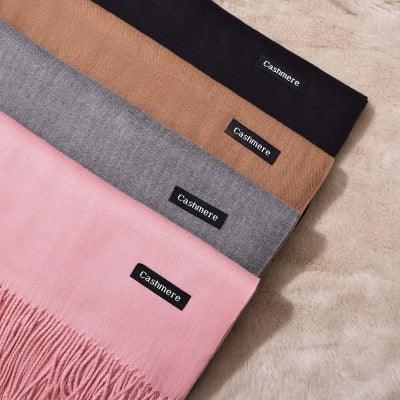 And Winter New Ladies Shawl Monochrome Cashmere Variety Warm Classic Scarf Scarf Scarf - DanaFashionstore