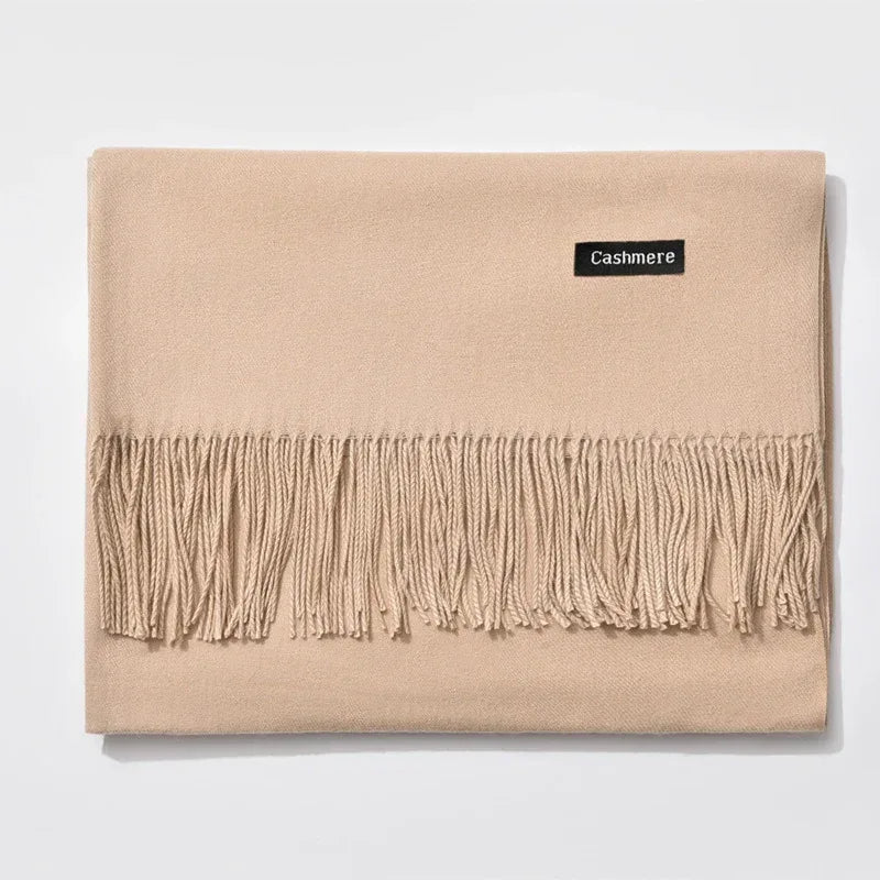 And Winter New Ladies Shawl Monochrome Cashmere Variety Warm Classic Scarf Scarf Scarf - DanaFashionstore