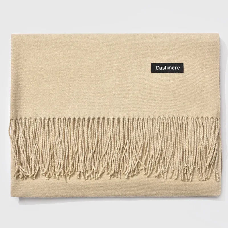 And Winter New Ladies Shawl Monochrome Cashmere Variety Warm Classic Scarf Scarf Scarf - DanaFashionstore