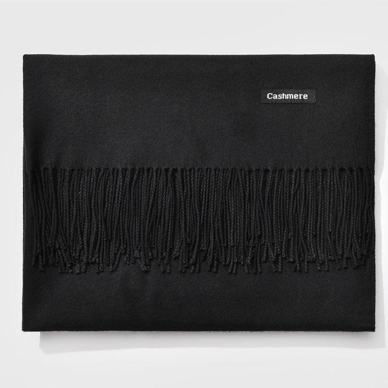 And Winter New Ladies Shawl Monochrome Cashmere Variety Warm Classic Scarf Scarf Scarf - DanaFashionstore