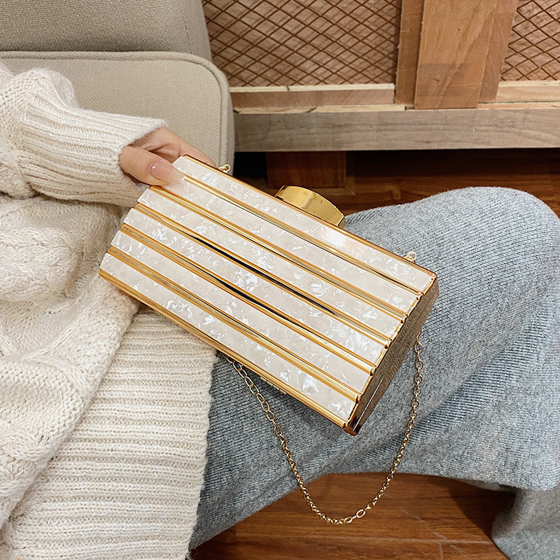 Women's High-end Patch Acrylic Evening Bag - Dana Fashion