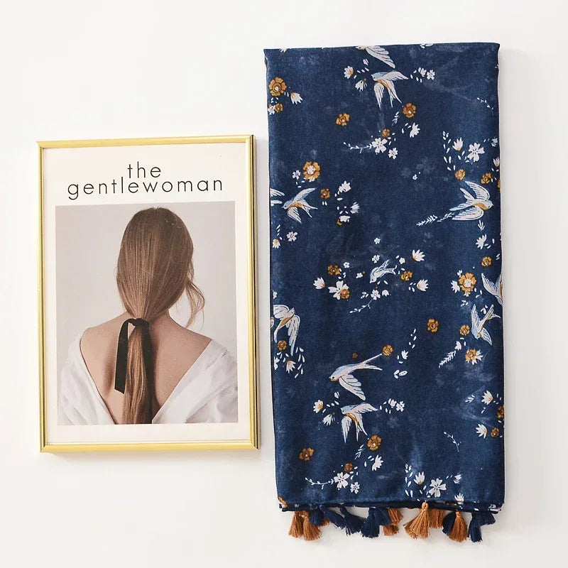 All-matching Tassel Decorative Shawl Cotton And Linen Feel Scarf - DanaFashionstore