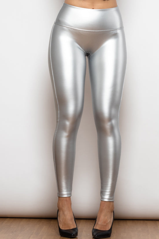 Shascullfites Melody Women's Winter Tights Women's Push Up Leggings Pu Leather Leggings No Front Seam Elastic Slim Tight Sexy - Dana Fashion
