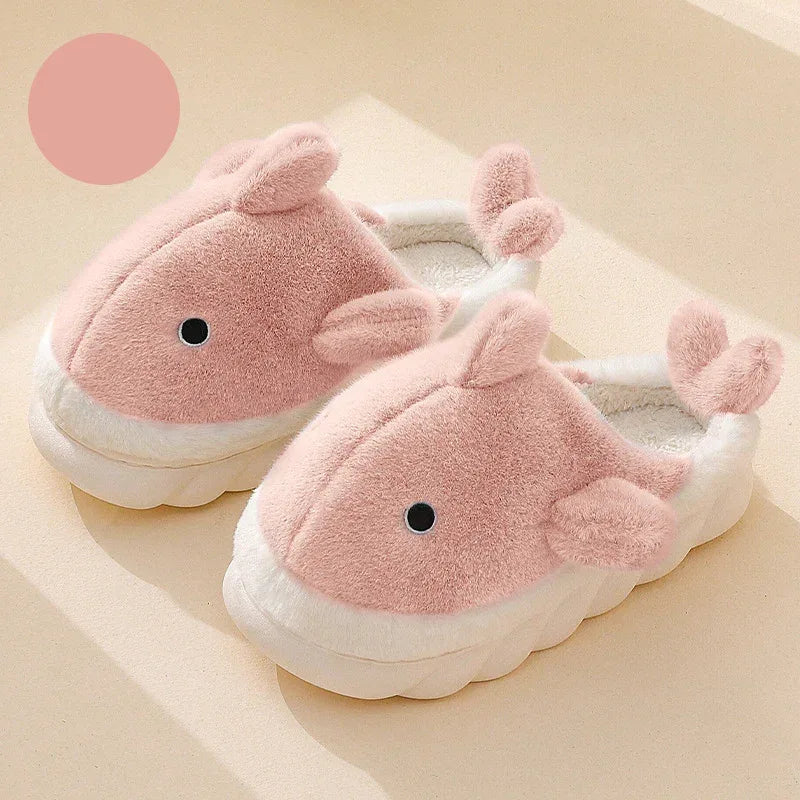 Shark Slippers Soft Sole Furry Shoes Home Bedroom Slippers Women - DanaFashionstore
