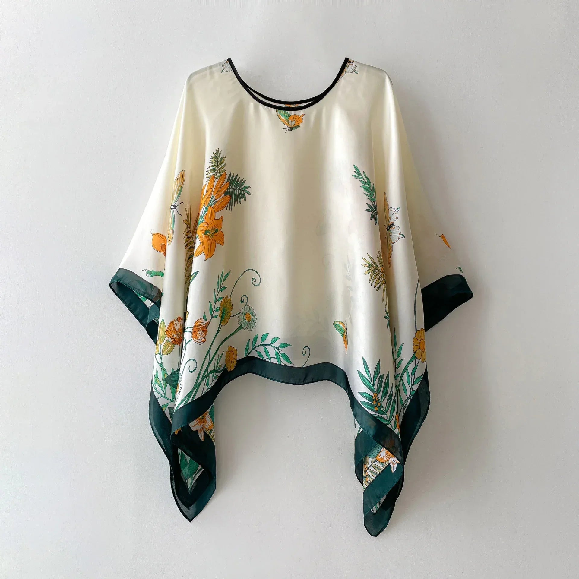 Silk Scarf Artificial Silk Sunscreen Scarf For Women Pullover Shawl - DanaFashionstore