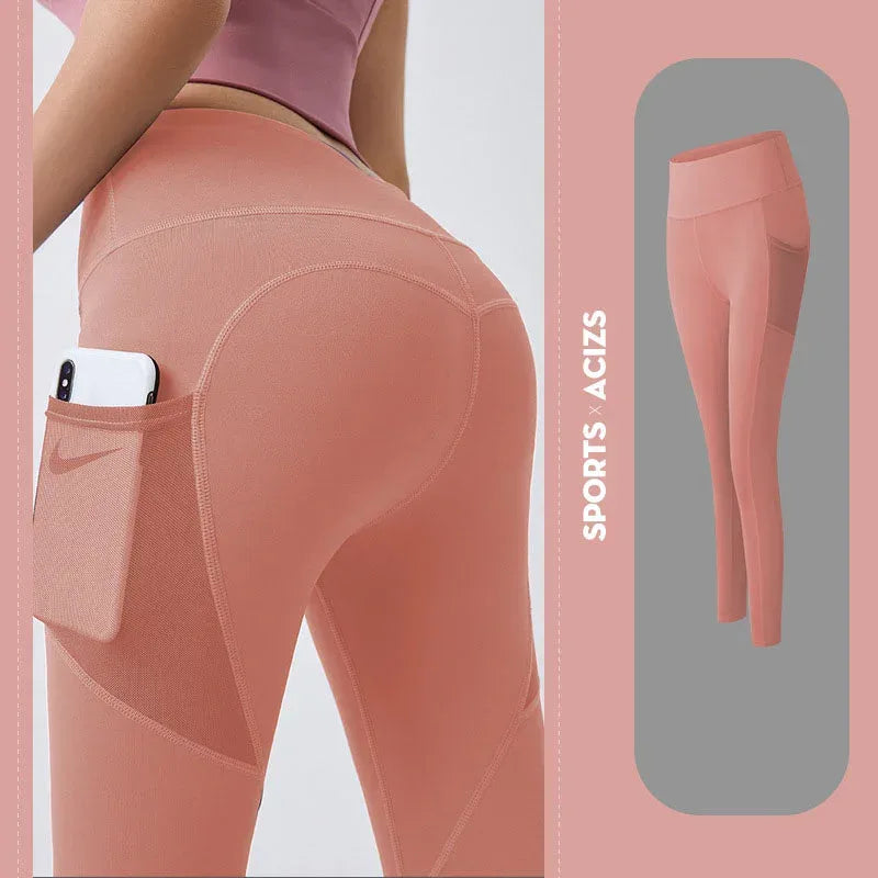 Yoga Pants Women With Pocket Leggings Sport Girl Gym Leggings Women Tummy Control Jogging Tights Female Fitness Pants - DanaFashionstore