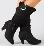 Belt buckle mid boots - DanaFashionstore