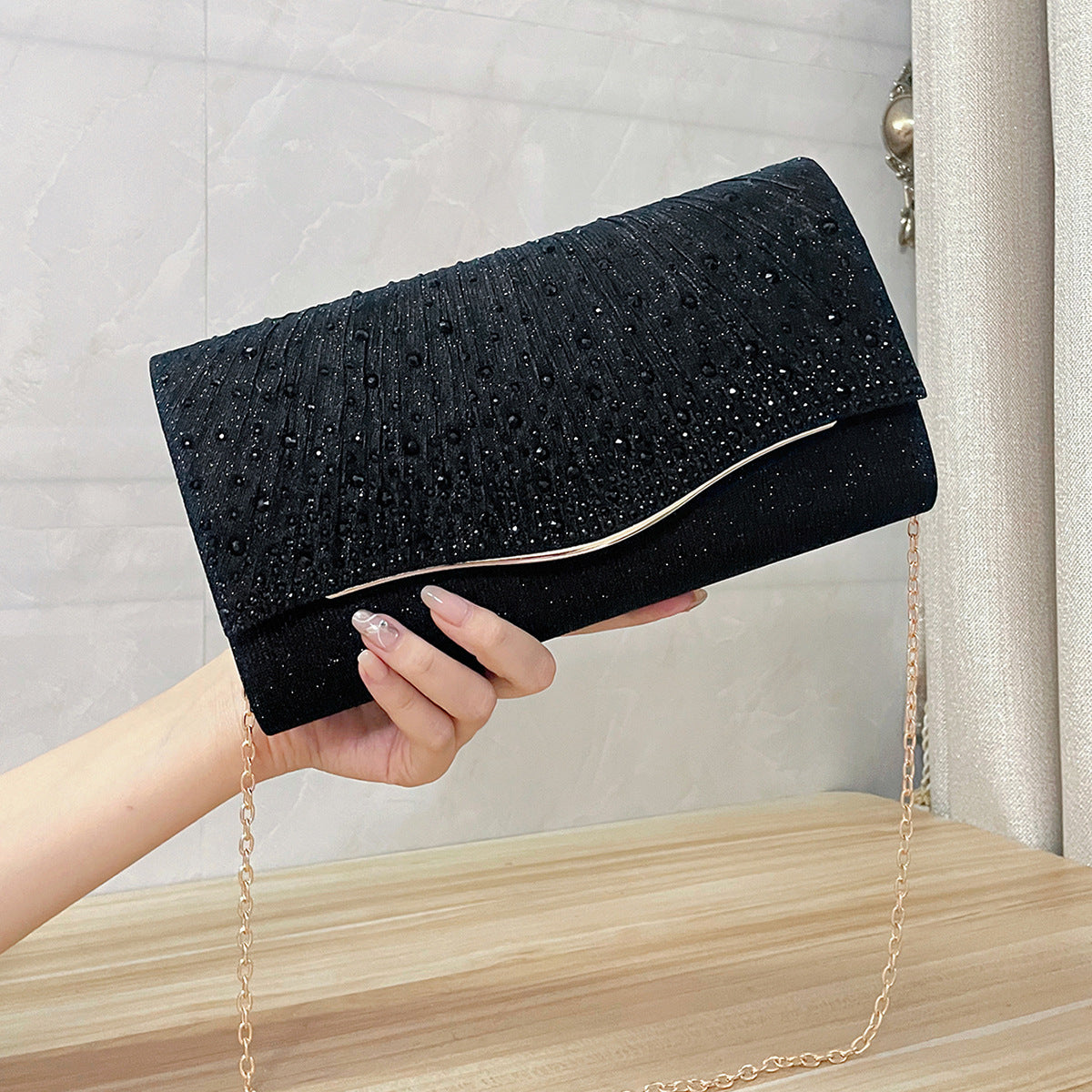 Dinner Clutch Women's New Rhinestone Diamond Dress Garment Bag Fashion Party Banquet - Dana Fashion