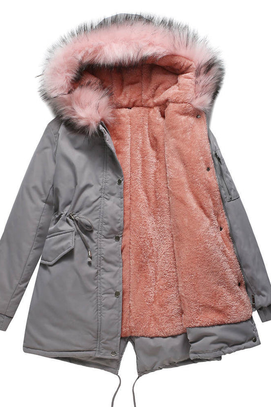 Parka Cotton-padded Coat Mid-length Hooded