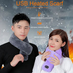 Women Men Soft Temperature Control Pain Relief Cervical Massage Shoulder Neck Wrap USB Heated Scarf Shawl Washable Winter Warm - DanaFashionstore