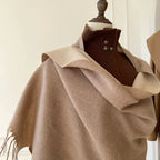 Double-sided Artificial Australian Wool Scarf Shawl - DanaFashionstore