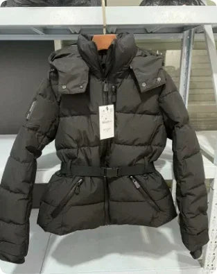 Women's Waist Slimming Belt Cotton Jacket 2026 - Padded Winter Coat - DanaFashionstore