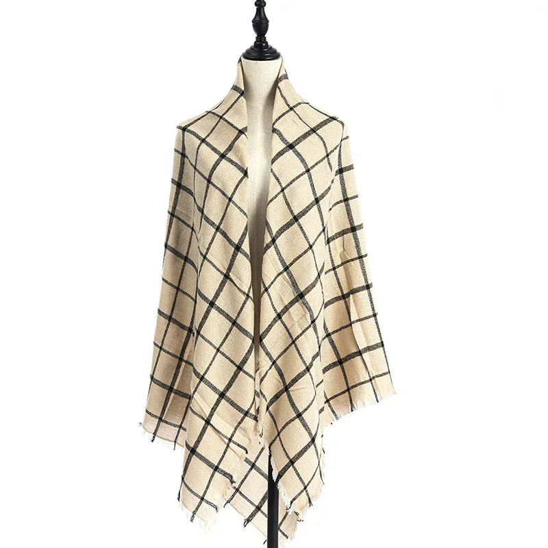 Women's Cashmere-like Plus-sized Double-sided Qicaigei Scarf Shawl - DanaFashionstore