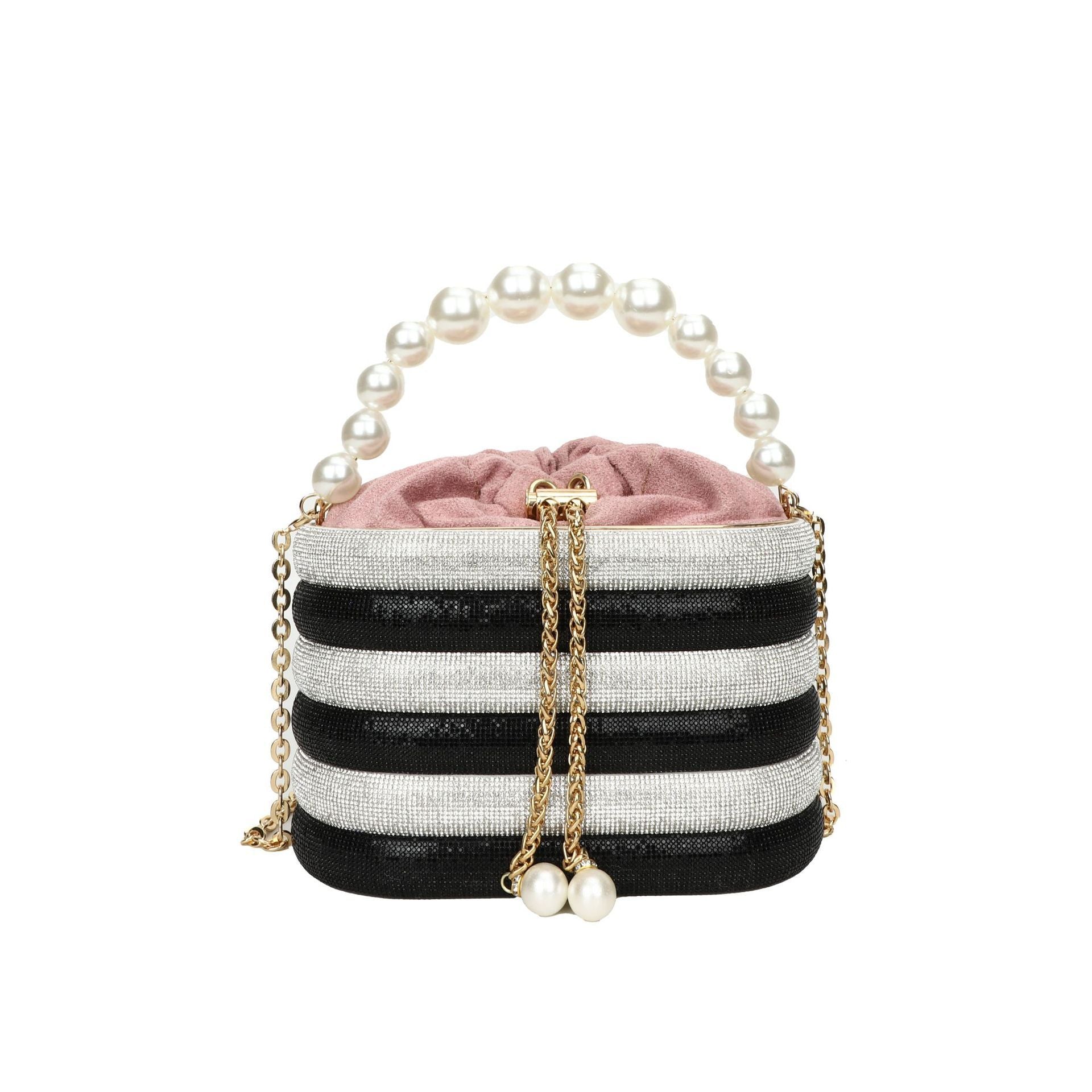 European And American Fashion One-shoulder Ins Women's Crossbody Classic Style Pearl Hand Dinner Bag - Dana Fashion