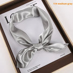Solid Color Square Scarf Artificial Silk Small Square Towel - DanaFashionstore