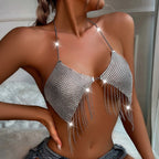 Faux-metallic Sexy Hot Girl Sequins Chest Necklace - DanaFashionstore
