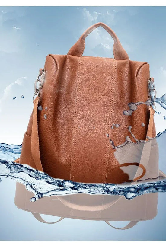 Women's solid color large capacity backpack - DanaFashionstore