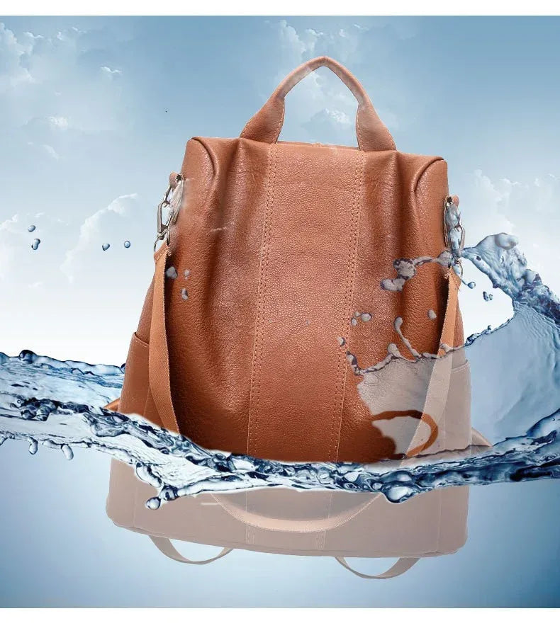 Women's solid color large capacity backpack - DanaFashionstore