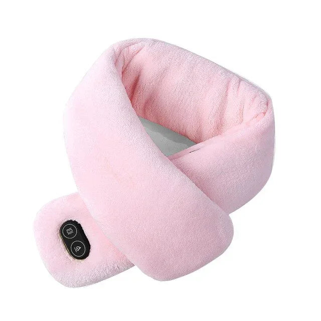 Women Men Soft Temperature Control Pain Relief Cervical Massage Shoulder Neck Wrap USB Heated Scarf Shawl Washable Winter Warm - DanaFashionstore