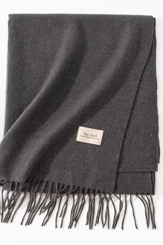 Pure Color Artificial Cashmere Scarf Women's Winter High-grade Shawl