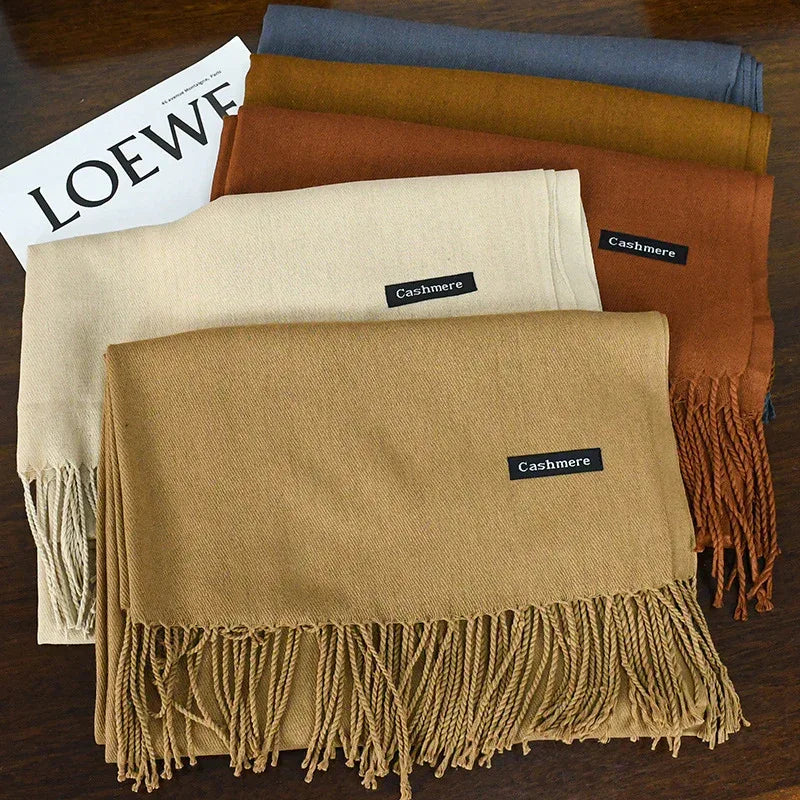 Annual Meeting Warm Cashmere Tassel Scarf - DanaFashionstore
