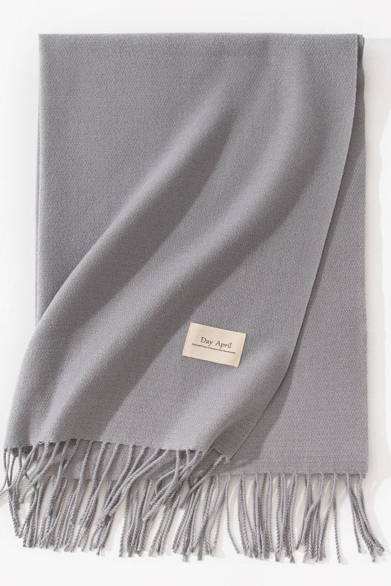 Pure Color Artificial Cashmere Scarf Women's Winter High-grade Shawl