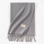 Pure Color Artificial Cashmere Scarf Women's Winter High-grade Shawl - DanaFashionstore