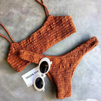 Swimsuit sexy pleated triangle bikini - DanaFashionstore