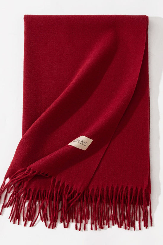 Pure Color Artificial Cashmere Scarf Women's Winter High-grade Shawl